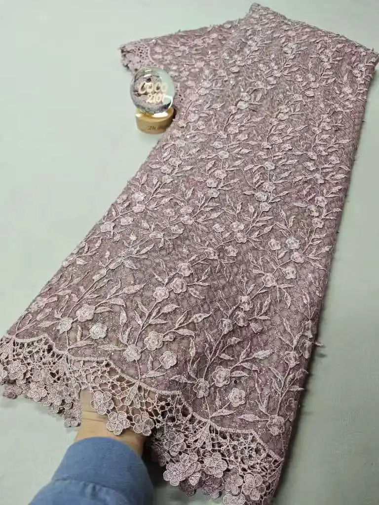 2025 High-Quality Africa Nigerian Sequins Cotton Embroidery Lace Fabric Tulle for Wedding Party Dress Chiffon 5Yards XL152
2025 High-Quality Africa Nigerian Sequins Cotton Embroidery Lace Fabric Tulle for Wedding Party Dress Chiffon 5Yards XL152