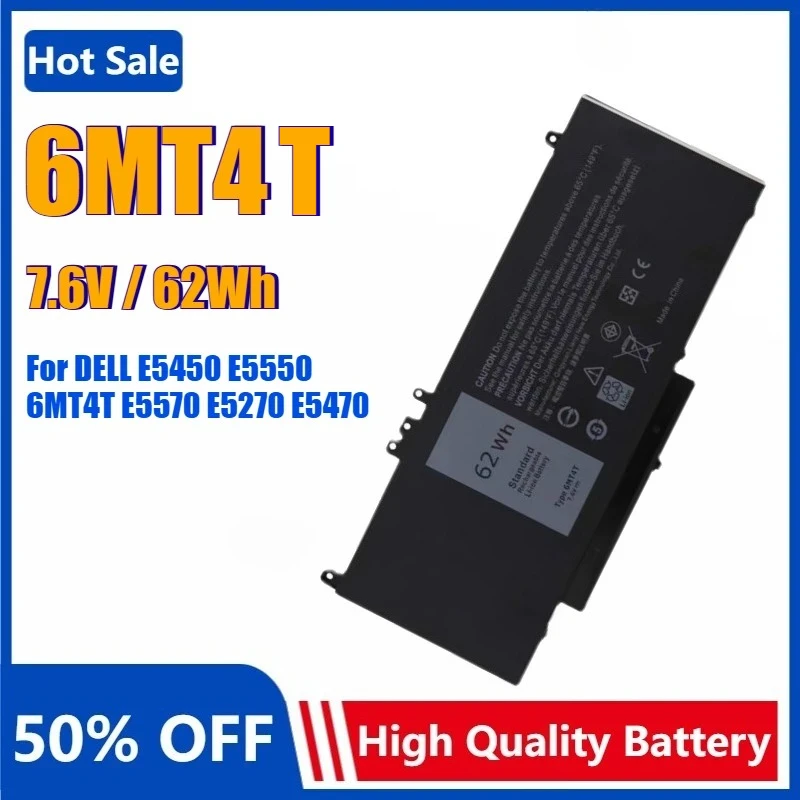 6MT4T 7.6V 62Wh Laptop Battery for Dell Latitude E5450 E5470 E5570 E5550 E5270 Precision 3510 0HK6DV 079VRK TXF9M 0TXF9M Bateria
6MT4T 7.6V 62Wh Laptop Battery for Dell Latitude E5450 E5470 E5570 E5550 E5270 Precision 3510 0HK6DV 079VRK TXF9M 0TXF9M Bateria