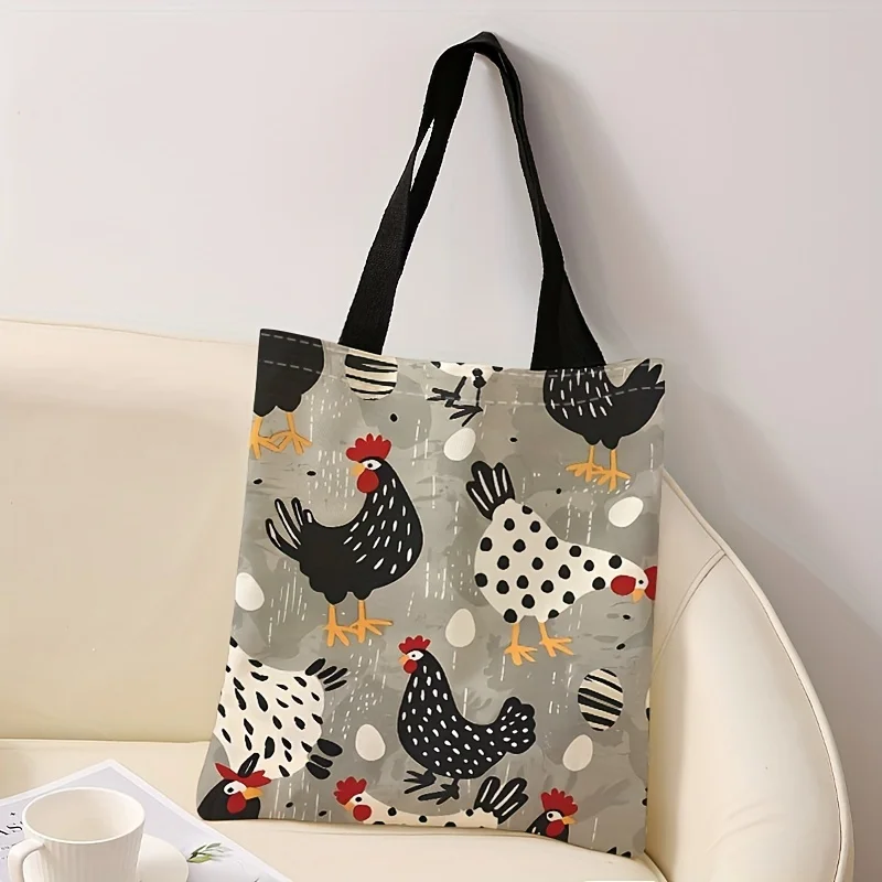 1pc Funny Rooster Pattern Chicken Tote Bag Casual Women's Handbag and Shopping Bag Lightweight and Durable for Outdoors
1pc Funny Rooster Pattern Chicken Tote Bag Casual Women's Handbag and Shopping Bag Lightweight and Durable for Outdoors