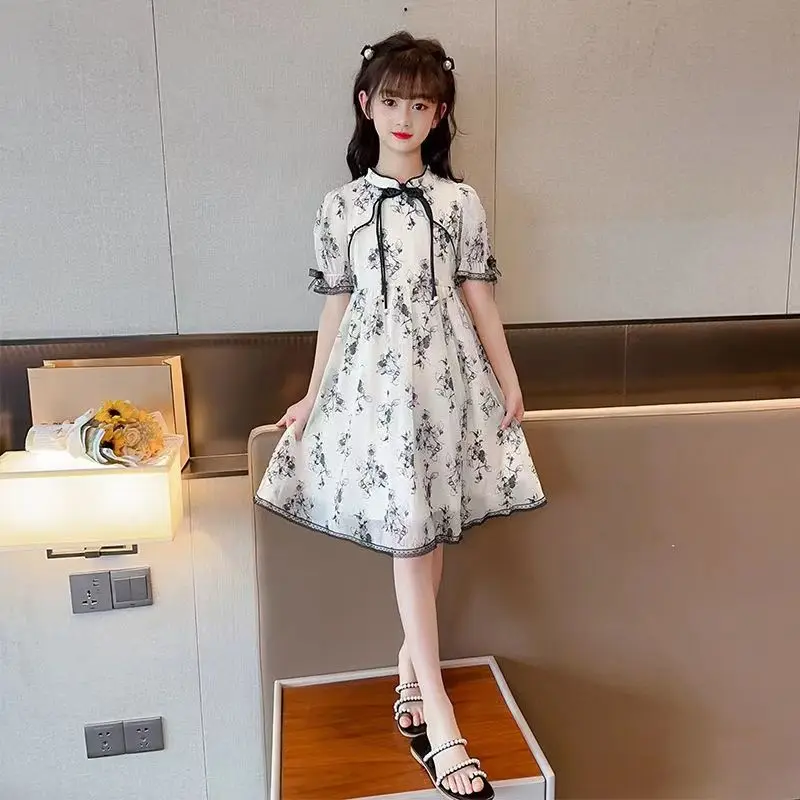 Girls Dress Summer 2026 New Vintage Qipao Dress Ink Painted Children's Princess Dress Summer Flower Girl Dresses 6 10 11 12 Year
Girls Dress Summer 2026 New Vintage Qipao Dress Ink Painted Children's Princess Dress Summer Flower Girl Dresses 6 10 11 12 Year