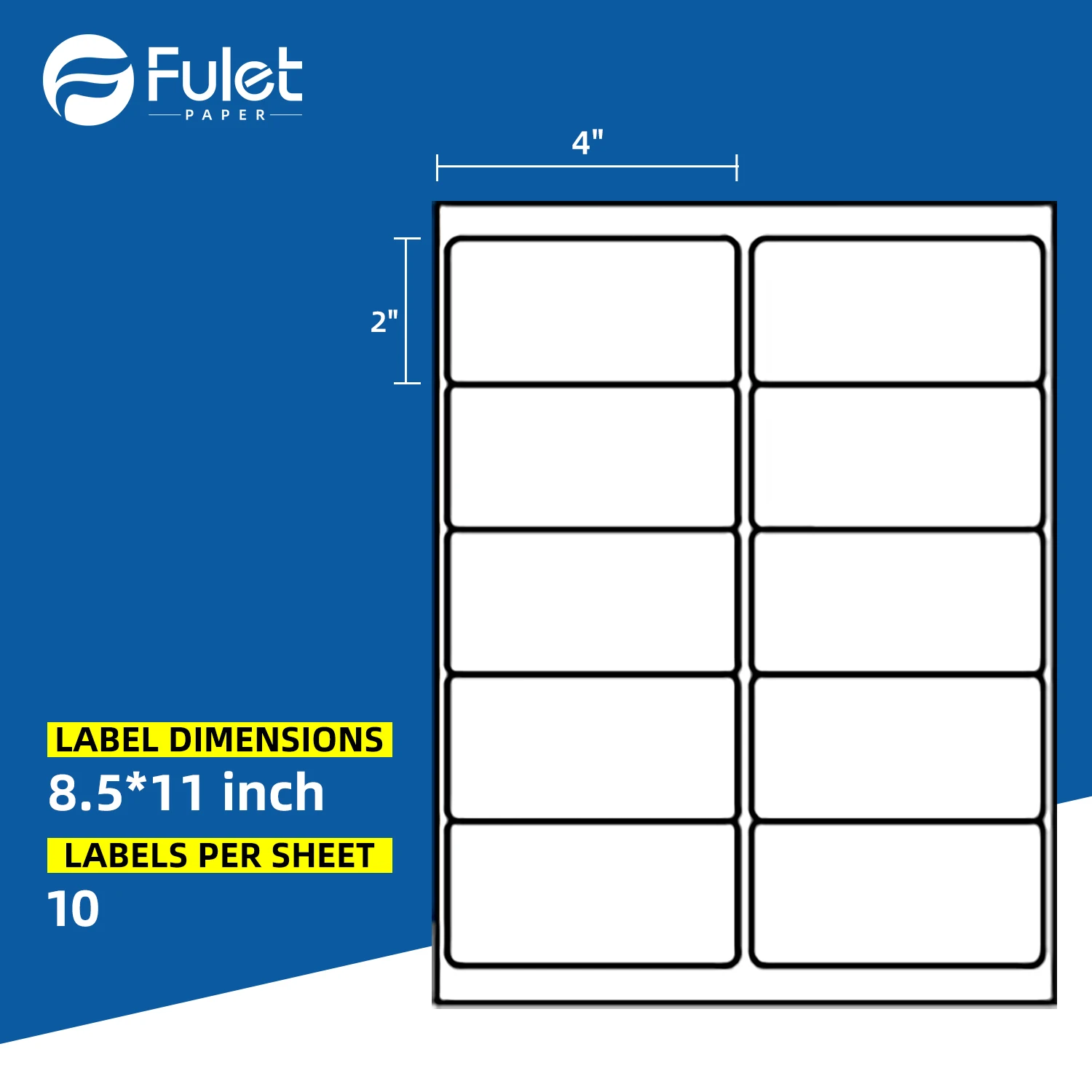 10 labels per sheet size 8.5x11 inch matte sticker paper label sheet for laser and inkjet printers
10 labels per sheet size 8.5x11 inch matte sticker paper label sheet for laser and inkjet printers