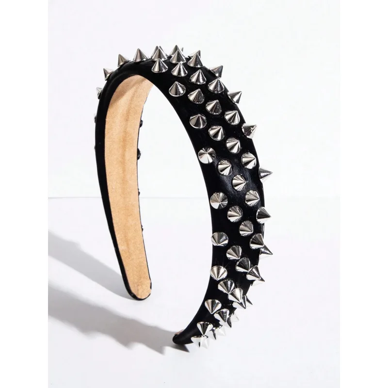 Leather Rivet Headband Women's Fashion Spring 2026 Elastic Hairband Comfortable Wear Other Details as per Image
Leather Rivet Headband Women's Fashion Spring 2026 Elastic Hairband Comfortable Wear Other Details as per Image