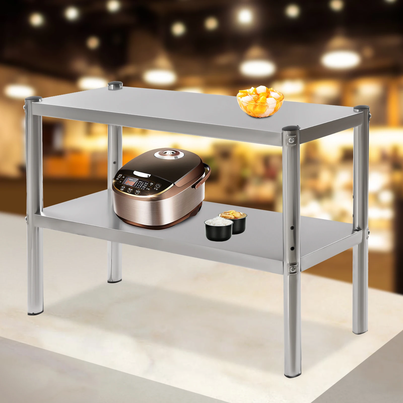 2-Tiers 36*12in Work Table Food Prep Shelf Station Stainless Steel Commercial Kitchen Restaurant 
2-Tiers 36*12in Work Table Food Prep Shelf Station Stainless Steel Commercial Kitchen Restaurant