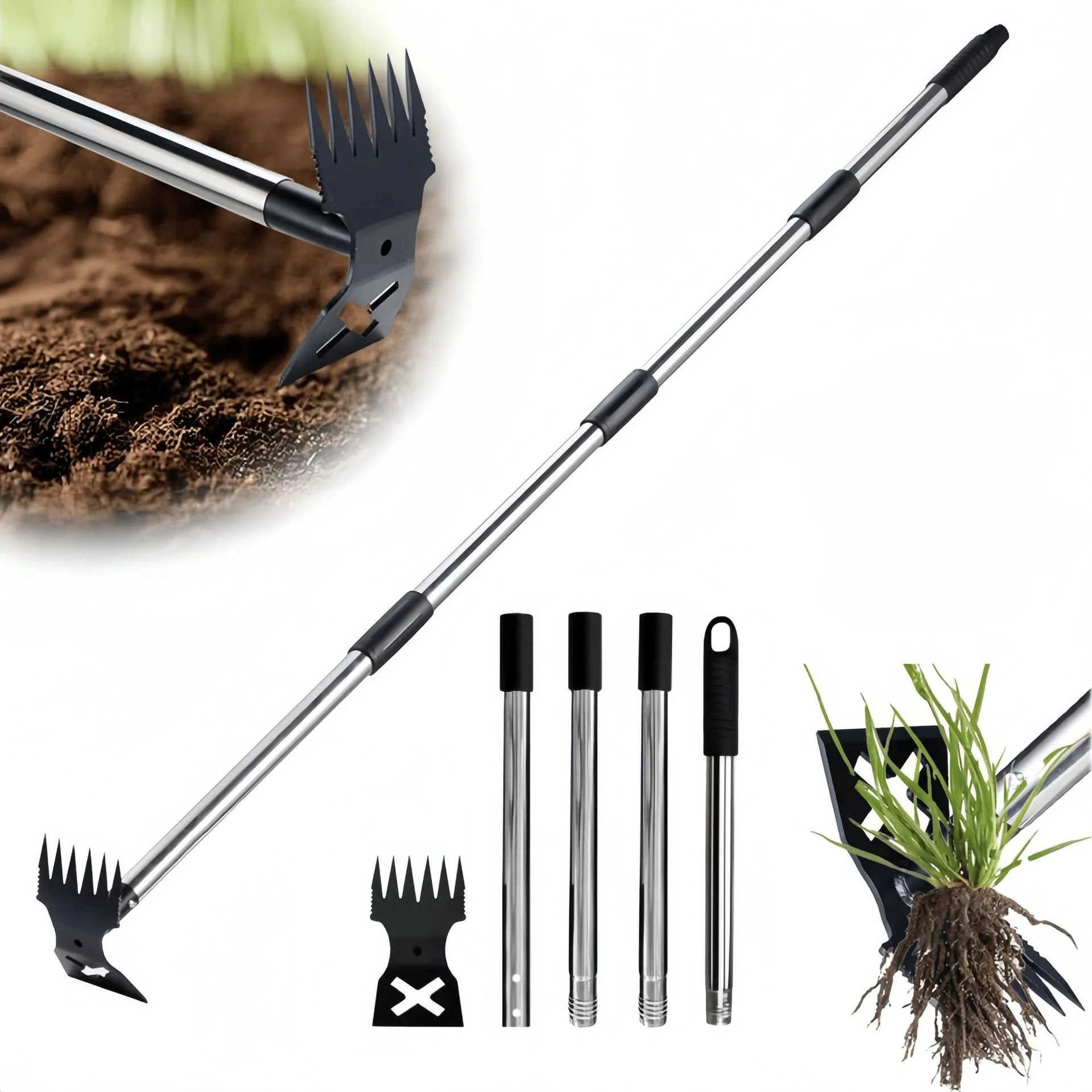 Multi Functional Hoe Weeding Shovel Dual-purpose Tool for Loosening Soil and Weeding in Farmland Gardening Tool
Multi Functional Hoe Weeding Shovel Dual-purpose Tool for Loosening Soil and Weeding in Farmland Gardening Tool