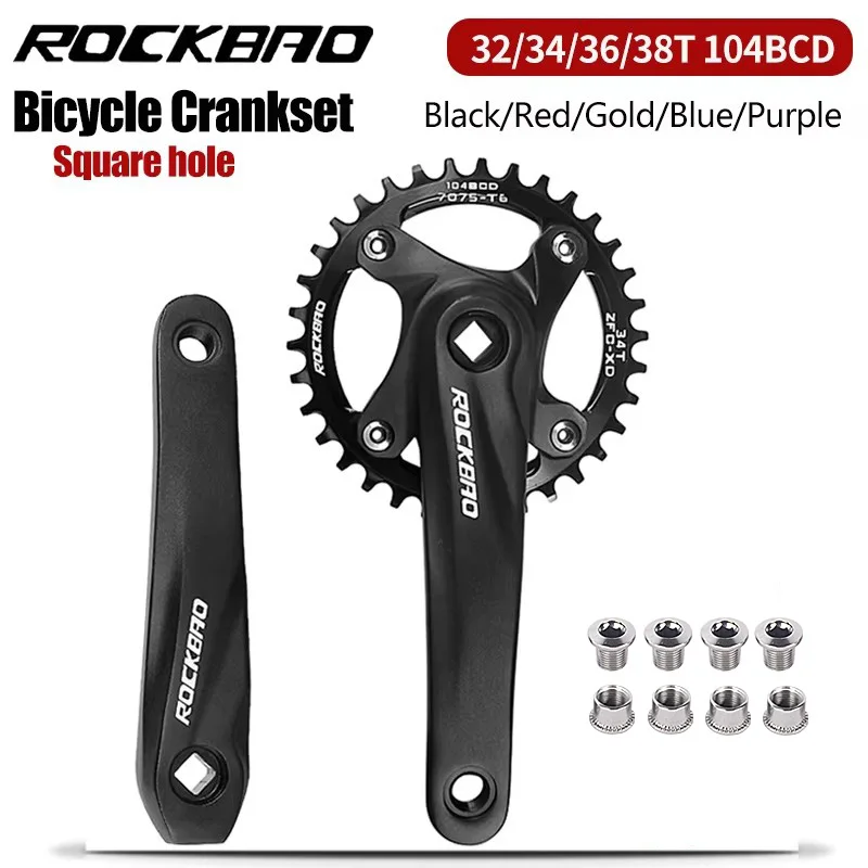 ROCKBAO Bicycle Crank Square Hole Sprocket 104BCD 170mm Crank Round 32/34/36/38T Narrow Chainrings MTB Crankset
ROCKBAO Bicycle Crank Square Hole Sprocket 104BCD 170mm Crank Round 32/34/36/38T Narrow Chainrings MTB Crankset