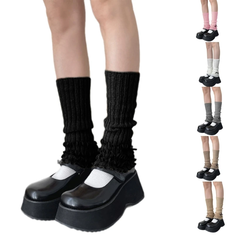 Elegant Acrylic Ribbed Knitted Leg Warmers with Bows for Daily Wear and Party Tiered Ruffle Boot Cuffs Calf Socks
Elegant Acrylic Ribbed Knitted Leg Warmers with Bows for Daily Wear and Party Tiered Ruffle Boot Cuffs Calf Socks
