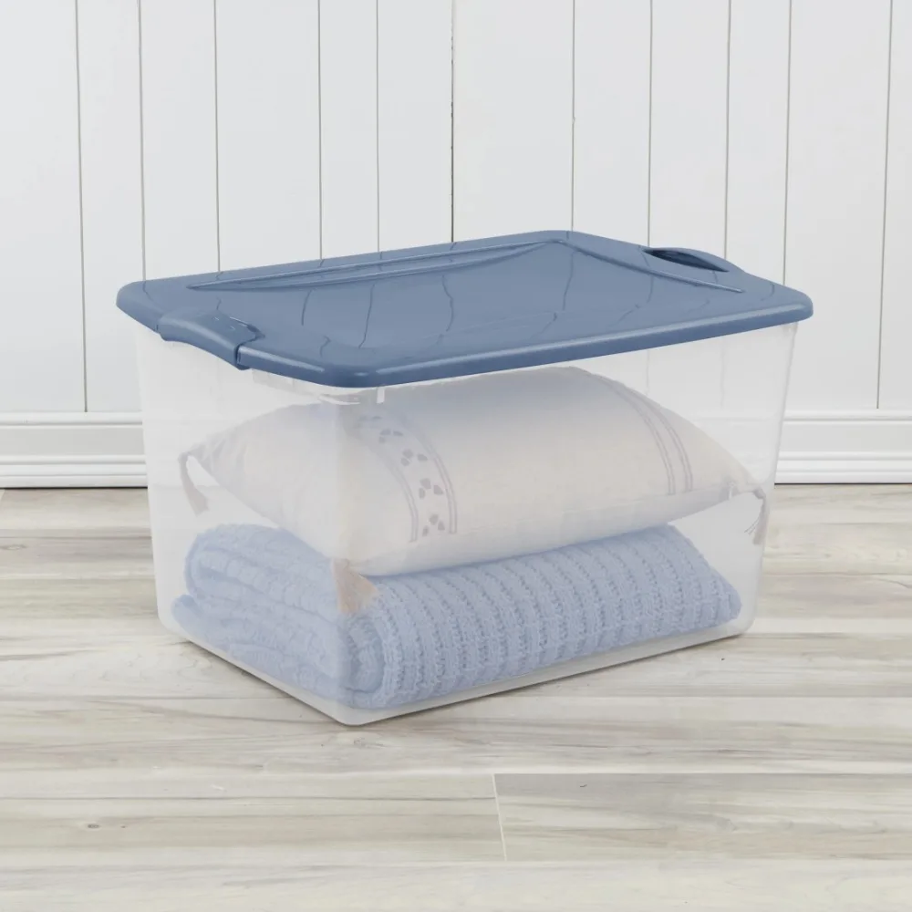 Large Storage Bins, 66 Quart Clear Plastic Storage Containers with Locking Lids, Light Blue, 6-Pack
Large Storage Bins, 66 Quart Clear Plastic Storage Containers with Locking Lids, Light Blue, 6-Pack