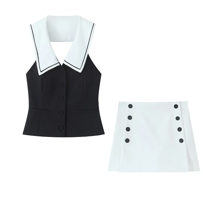 TRAFZR Women's Two Pieces Set Backless Top Y2k Skirt New in Full Number 2 Piece Sets Woman Outfit Holiday Outfits Beachwear Suit
TRAFZR Women's Two Pieces Set Backless Top Y2k Skirt New in Full Number 2 Piece Sets Woman Outfit Holiday Outfits Beachwear Suit
