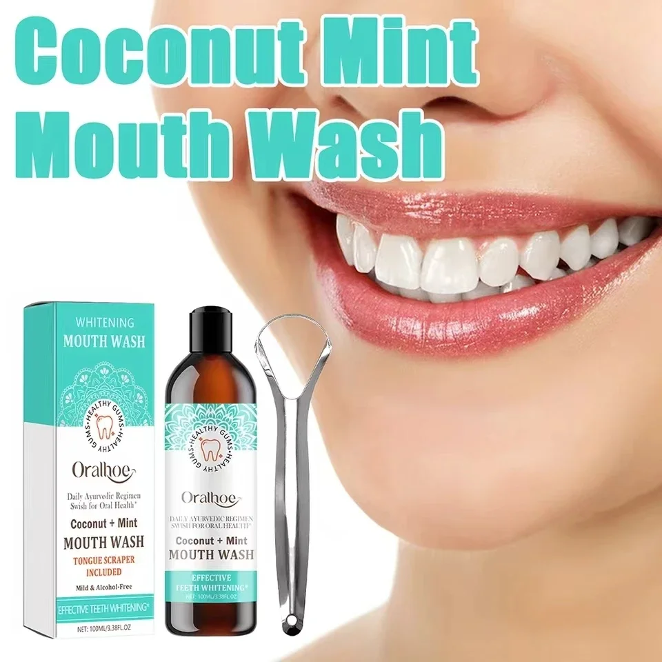 Coconut Mint Pulling Oil Tongue Scraper Set,repairs cavities, removes cavities,cleans plaque,whitens teeth, and freshens breath
Coconut Mint Pulling Oil Tongue Scraper Set,repairs cavities, removes cavities,cleans plaque,whitens teeth, and freshens breath