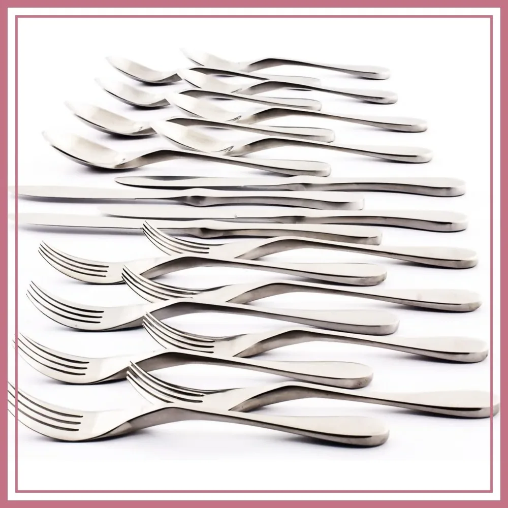 Knork 20-Piece Matte Silver Cutlery Set - Ergonomic 18/10 Stainless Steel Flatware
Knork 20-Piece Matte Silver Cutlery Set - Ergonomic 18/10 Stainless Steel Flatware