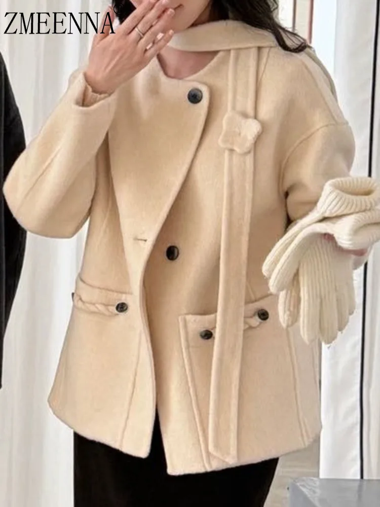 ZMEENNA Women's Button Front Wool Blend Short Coat Chic Winter Jacket With Unique Collar And Pocket Details ZM4006
ZMEENNA Women's Button Front Wool Blend Short Coat Chic Winter Jacket With Unique Collar And Pocket Details ZM4006