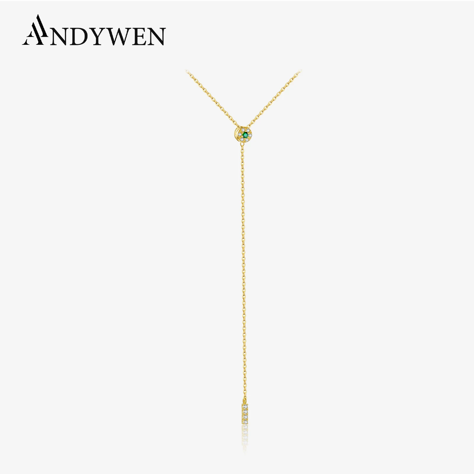 ANDYWEN 925 Sterling Silver Chain Pendant Line Drop Pendant Necklace Green Beads Luxury Fine Jewelry 2022 Winter Jewels
ANDYWEN 925 Sterling Silver Chain Pendant Line Drop Pendant Necklace Green Beads Luxury Fine Jewelry 2022 Winter Jewels