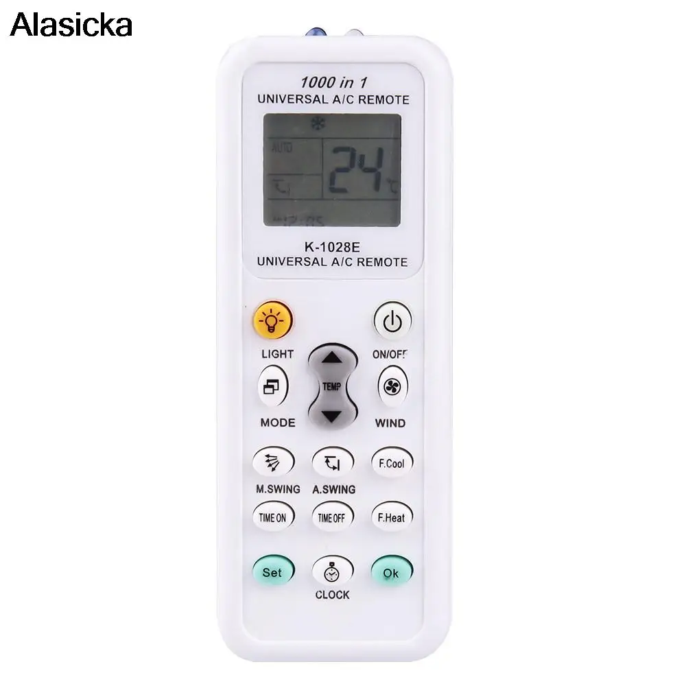 1pc White Universal 1000 in 1 K-1028E LCD Low Power Consumption Air Condition A/C Remote Control Controller
1pc White Universal 1000 in 1 K-1028E LCD Low Power Consumption Air Condition A/C Remote Control Controller