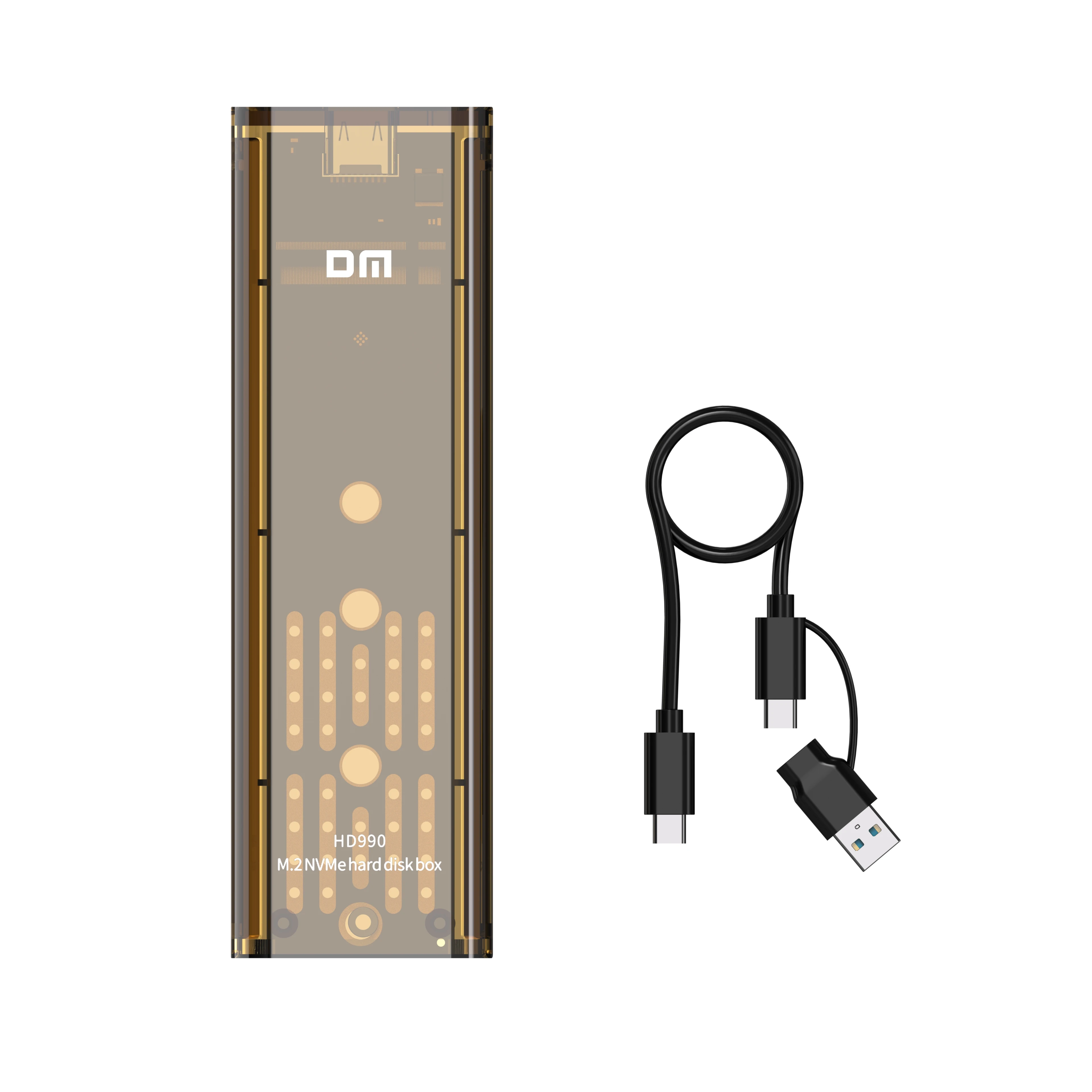 Внешний корпус DM HD990 M.2 NVMe: прозрачный тонкий дизайн и поддержка двухпротоколов
Внешний корпус DM HD990 M.2 NVMe: прозрачный тонкий дизайн и поддержка двухпротоколов
