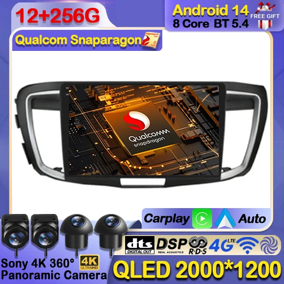 Автомобильный радиоприемник Android 14 для Honda Accord 9 2.0L 2.4L 2013-2016 2017 2018 Мультимедийный видеоплеер GPS Navi 4G Carplay Auto 2Din BT
Автомобильный радиоприемник Android 14 для Honda Accord 9 2.0L 2.4L 2013-2016 2017 2018 Мультимедийный видеоплеер GPS Navi 4G Carplay Auto 2Din BT