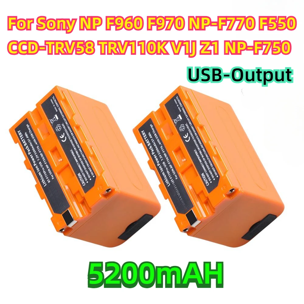 For Sony NP F960 F970 NP-F770 F550 CCD-TRV58 TRV110K V1J Z1 NP-F750 5200mAH USB-Output Battery LED Button
For Sony NP F960 F970 NP-F770 F550 CCD-TRV58 TRV110K V1J Z1 NP-F750 5200mAH USB-Output Battery LED Button
