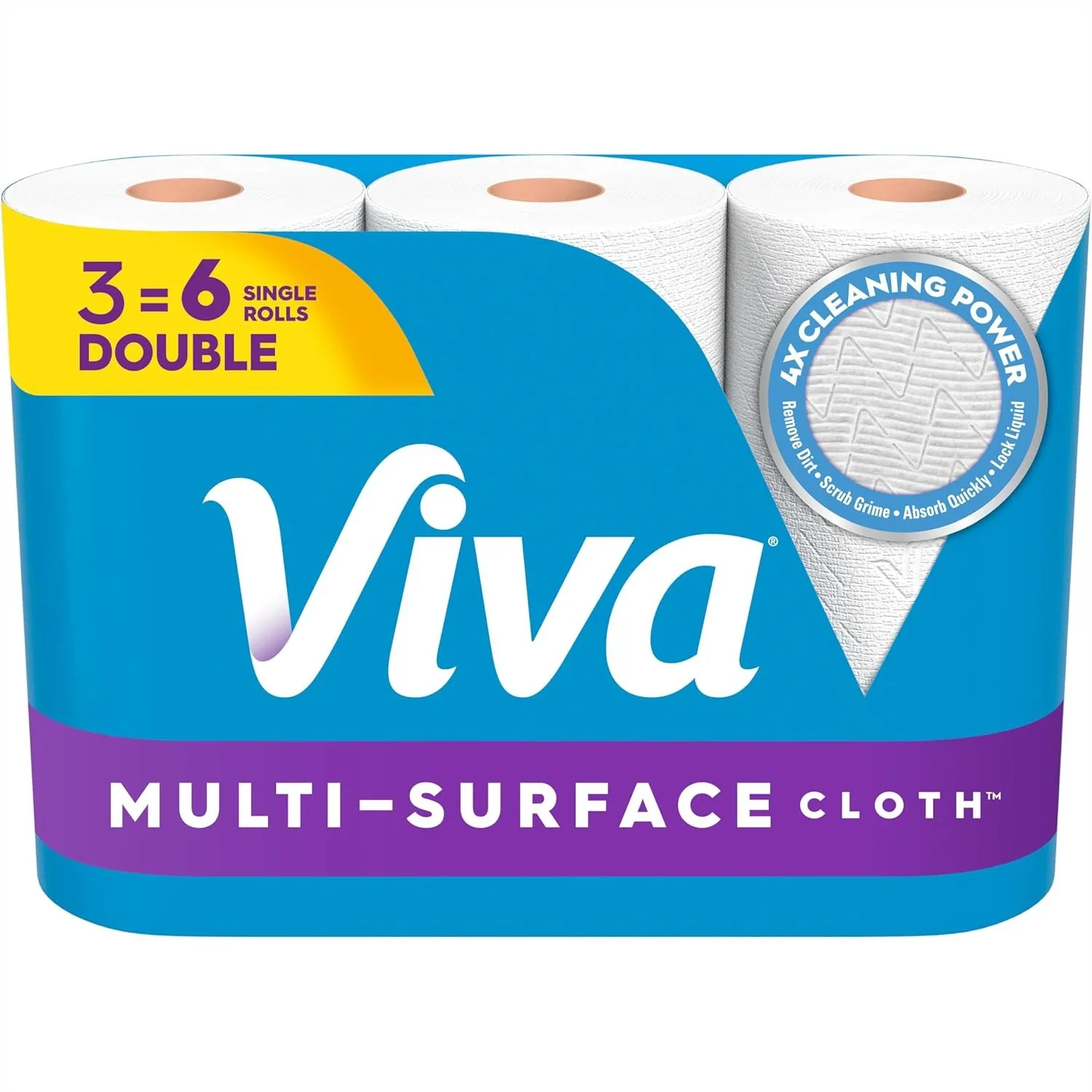 Multi-Surface Cloth Paper Towels, 3 Double Rolls, 110 Sheets per Roll, Choose-A-Sheet for Any Mess
Multi-Surface Cloth Paper Towels, 3 Double Rolls, 110 Sheets per Roll, Choose-A-Sheet for Any Mess
