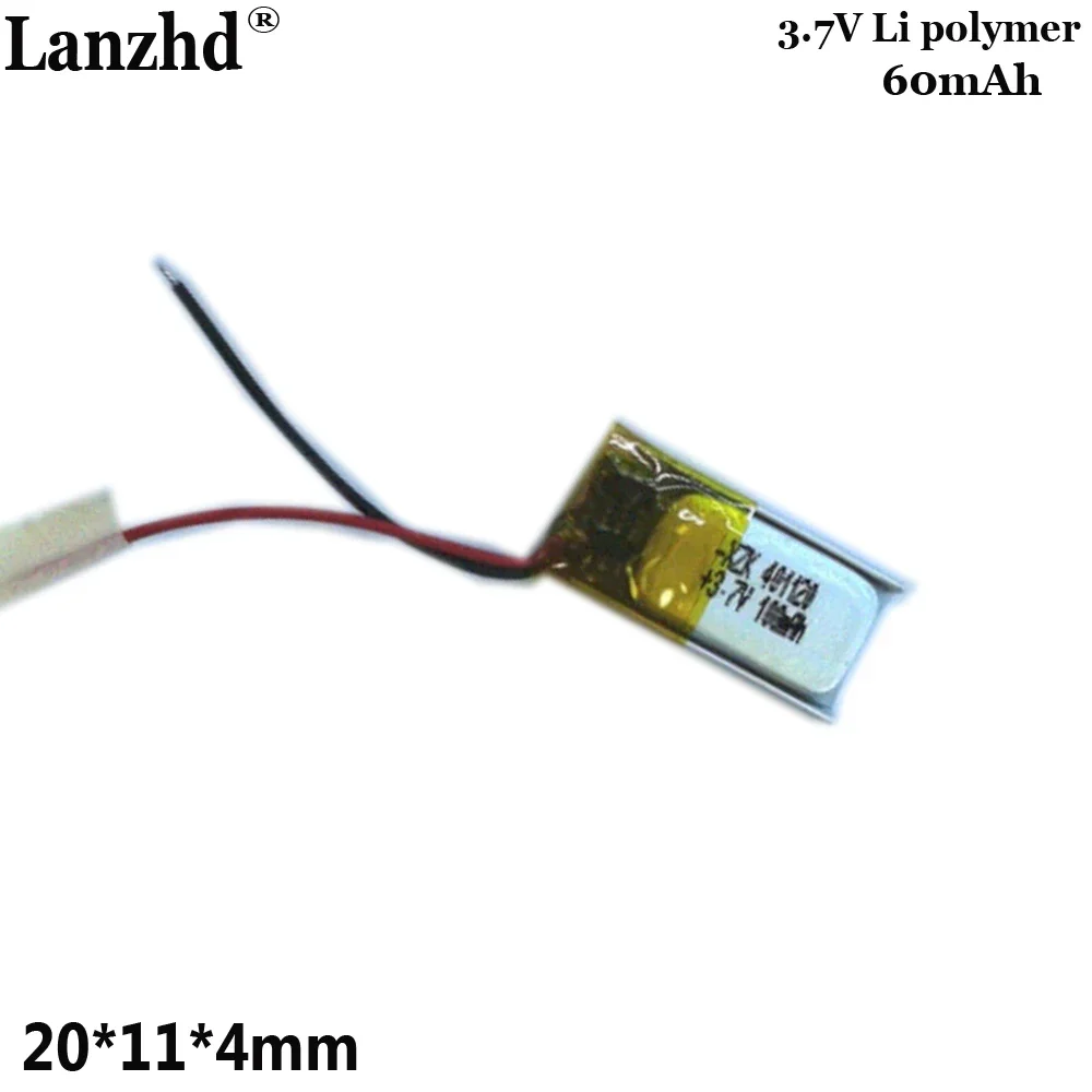 3.7V rechargeable battery cell, 401120 polymer lithium battery, 60MAH For Bluetooth headphones, selfie stick, smart wearable de
3.7V rechargeable battery cell, 401120 polymer lithium battery, 60MAH For Bluetooth headphones, selfie stick, smart wearable de