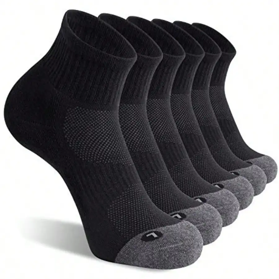 6 Pack Men's Athletic Ankle Socks Cushioned Sports Running Socks For Gym Workout Black/Gray/White 7-9 9-12 12-15
6 Pack Men's Athletic Ankle Socks Cushioned Sports Running Socks For Gym Workout Black/Gray/White 7-9 9-12 12-15