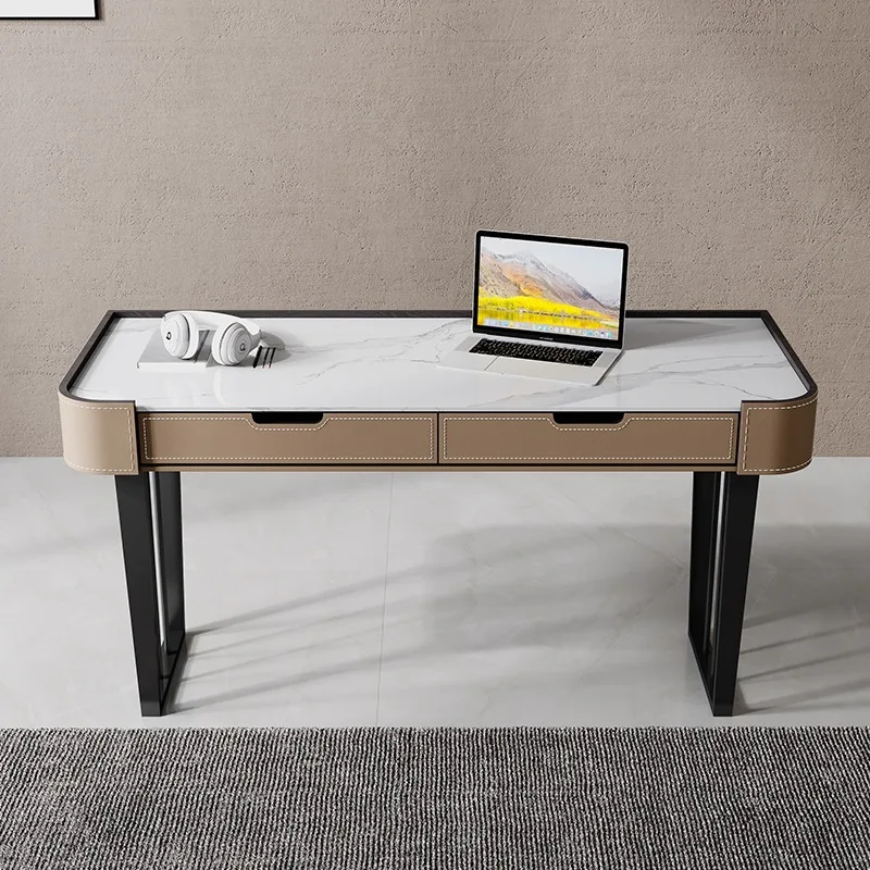 Rock Plate Light Luxury Office Desks Italian Minimalist Modern Simple Office Desks Saddle Leather Study Furniture Bureau JT40O
Rock Plate Light Luxury Office Desks Italian Minimalist Modern Simple Office Desks Saddle Leather Study Furniture Bureau JT40O