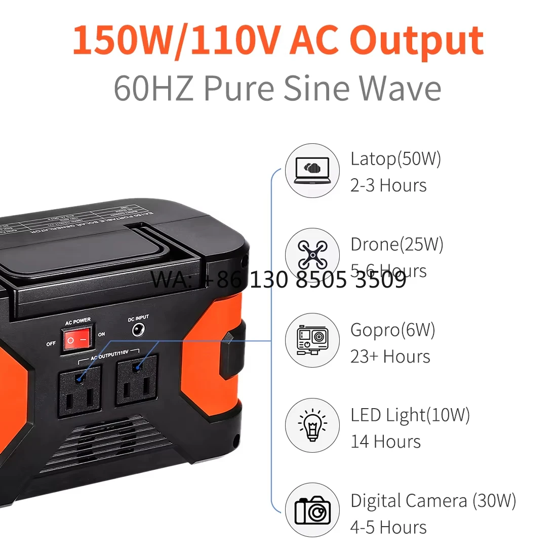 Overseas Warehouses 150W Lithium Ion Battery Portable Power Station 220 Volt Mini Solar Generator For Home Camping
Overseas Warehouses 150W Lithium Ion Battery Portable Power Station 220 Volt Mini Solar Generator For Home Camping