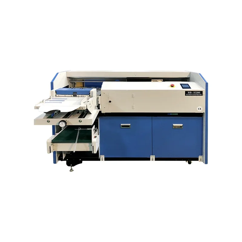 WD-X5200 Automatic Book Making Machine Glue Book Binding Machine With Automatic Cover Feeding Book Dropping Function
WD-X5200 Automatic Book Making Machine Glue Book Binding Machine With Automatic Cover Feeding Book Dropping Function