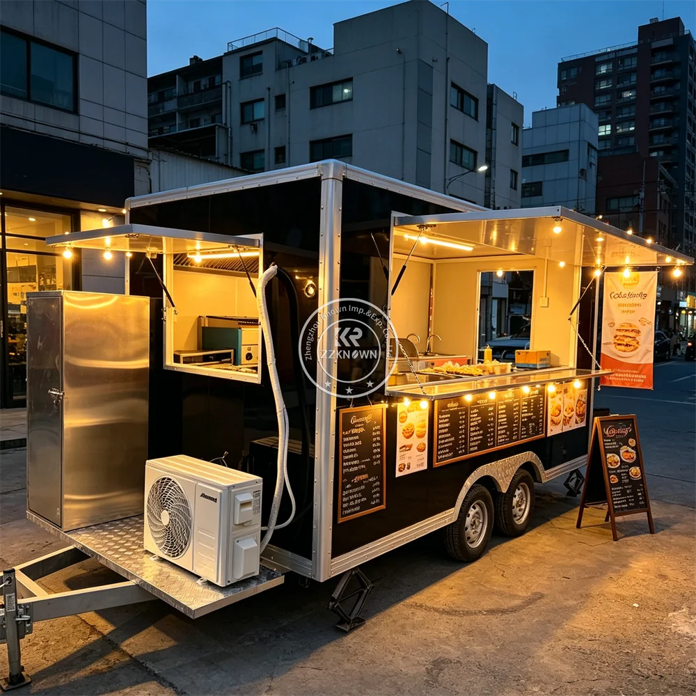 Concession Trailer Fries Bubble Tea Food Truck Mobile Ice Cream Food Cart Professional Catering Trailer with Full Kitchen
Concession Trailer Fries Bubble Tea Food Truck Mobile Ice Cream Food Cart Professional Catering Trailer with Full Kitchen