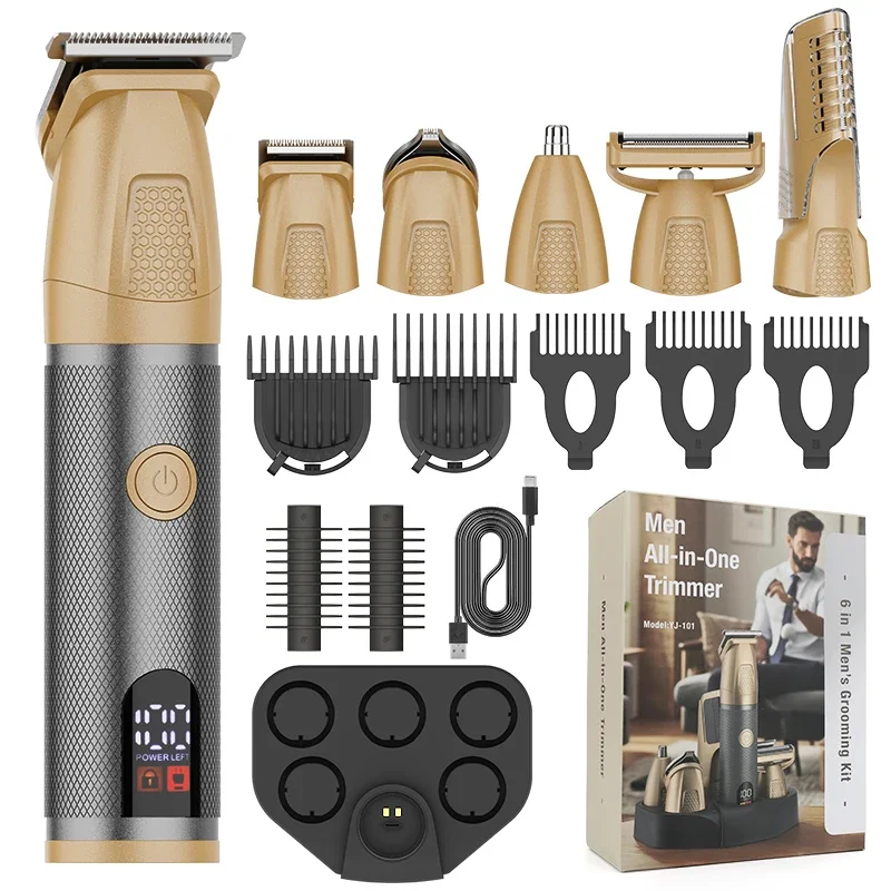 IRUIBEAUTY IPX6 Waterproof Type-C Charging Nose & Body Trimmer Electric Shaver 1200mAh Rechargeable Hair Clipper Kit for Men
IRUIBEAUTY IPX6 Waterproof Type-C Charging Nose & Body Trimmer Electric Shaver 1200mAh Rechargeable Hair Clipper Kit for Men