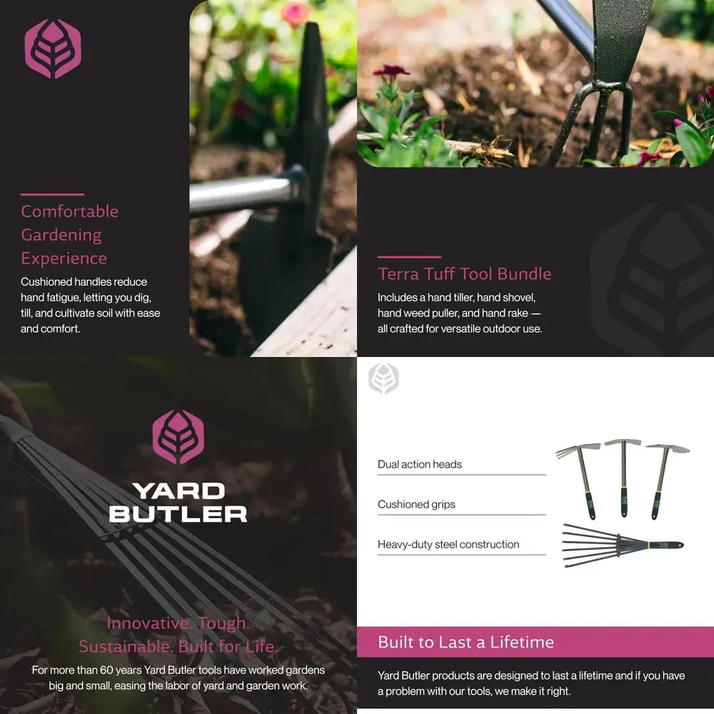 Hand Tool Set for Gardening and Yardwork - Durable Power-Coated, Comfort Grip, Rust-Resistant
Hand Tool Set for Gardening and Yardwork - Durable Power-Coated, Comfort Grip, Rust-Resistant