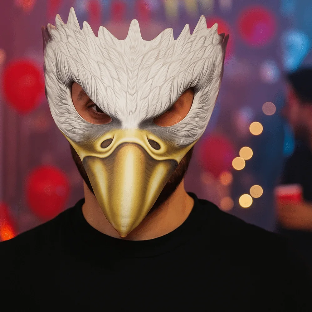 PU Leather Halloween Eagle Mask Handmade with Elastic Belt Animal Cosplay Mask Realistic Headgear Masquerade Face Masks
PU Leather Halloween Eagle Mask Handmade with Elastic Belt Animal Cosplay Mask Realistic Headgear Masquerade Face Masks