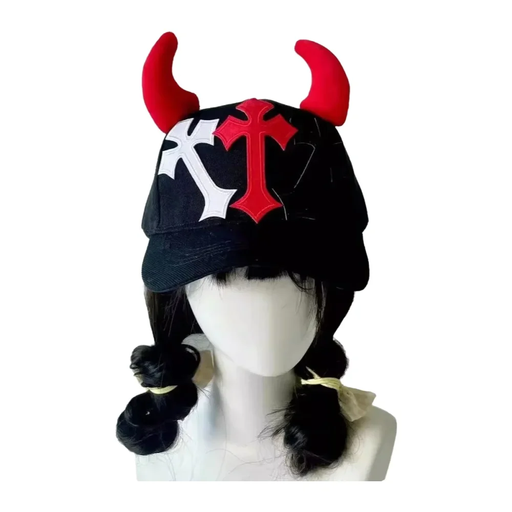 Хрестообразная бейсболка с рогом Y2K для девочек, солнцезащитная шляпа, шляпа в стиле панк
Хрестообразная бейсболка с рогом Y2K для девочек, солнцезащитная шляпа, шляпа в стиле панк