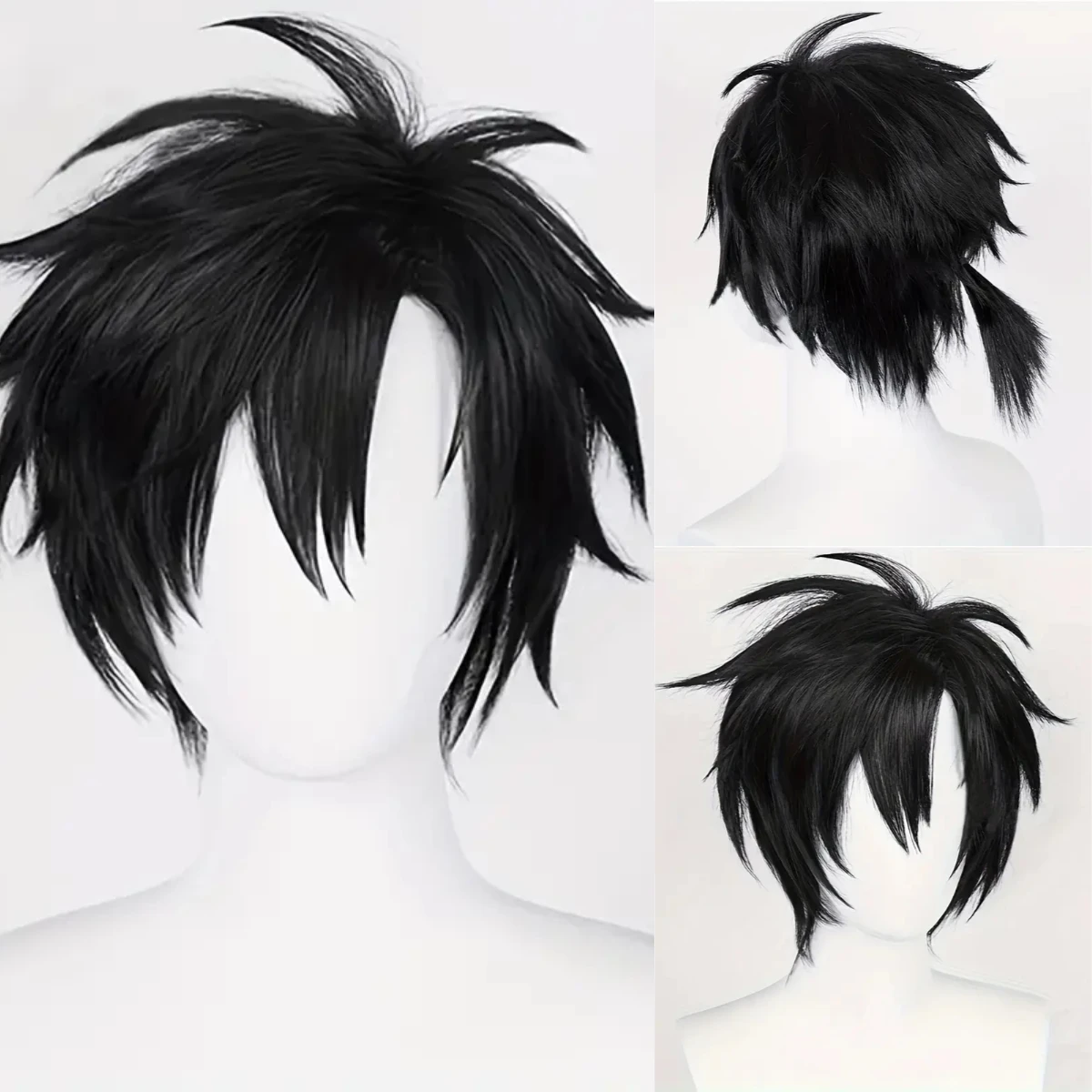 Synthetic Black Short Straight Wig Men and Women Anime Cosplay Fluffy Hair Wig For Daily Party Heat Resistant
Synthetic Black Short Straight Wig Men and Women Anime Cosplay Fluffy Hair Wig For Daily Party Heat Resistant