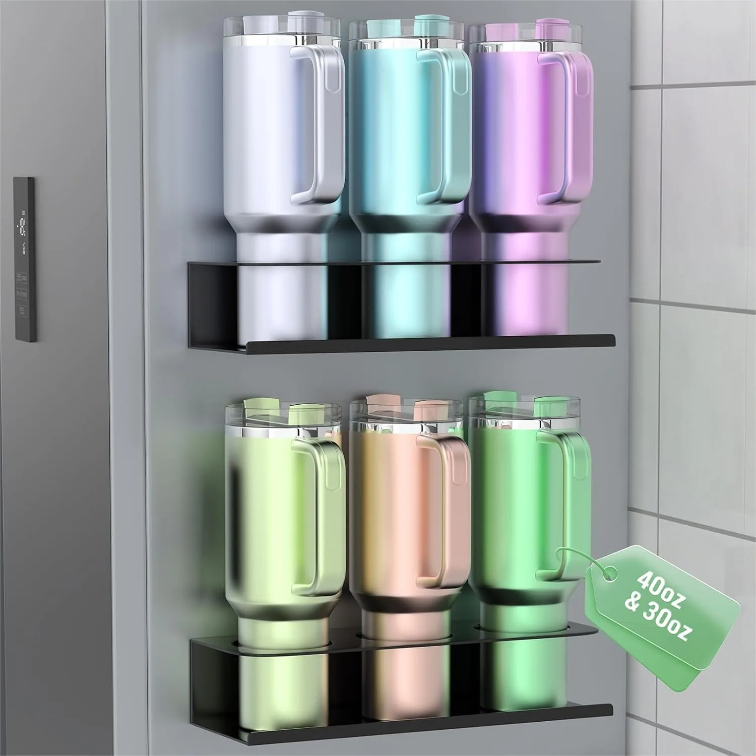 2 Pack Magnetic Cup Holder for Fridge, Water Bottle Organizer with Double Sided Tape for Kitchen Cabinet Wall
2 Pack Magnetic Cup Holder for Fridge, Water Bottle Organizer with Double Sided Tape for Kitchen Cabinet Wall