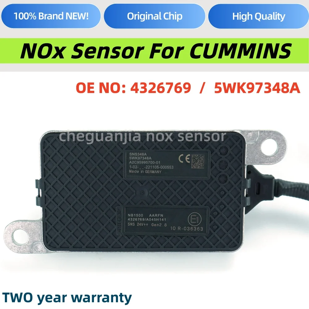 4326769 5WK97348A 2139930 1928760 1953530 Original New Nitrogen Oxide Sensor Nox Sensor for DAF For Cummins CF XF F7 Truck
4326769 5WK97348A 2139930 1928760 1953530 Original New Nitrogen Oxide Sensor Nox Sensor for DAF For Cummins CF XF F7 Truck