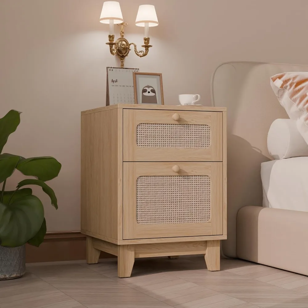 Modern Wicker Rattan Nightstand,Rattan Stand with Drawer and Storage Space, Wooden Side End Table for Small Spaces
Modern Wicker Rattan Nightstand,Rattan Stand with Drawer and Storage Space, Wooden Side End Table for Small Spaces