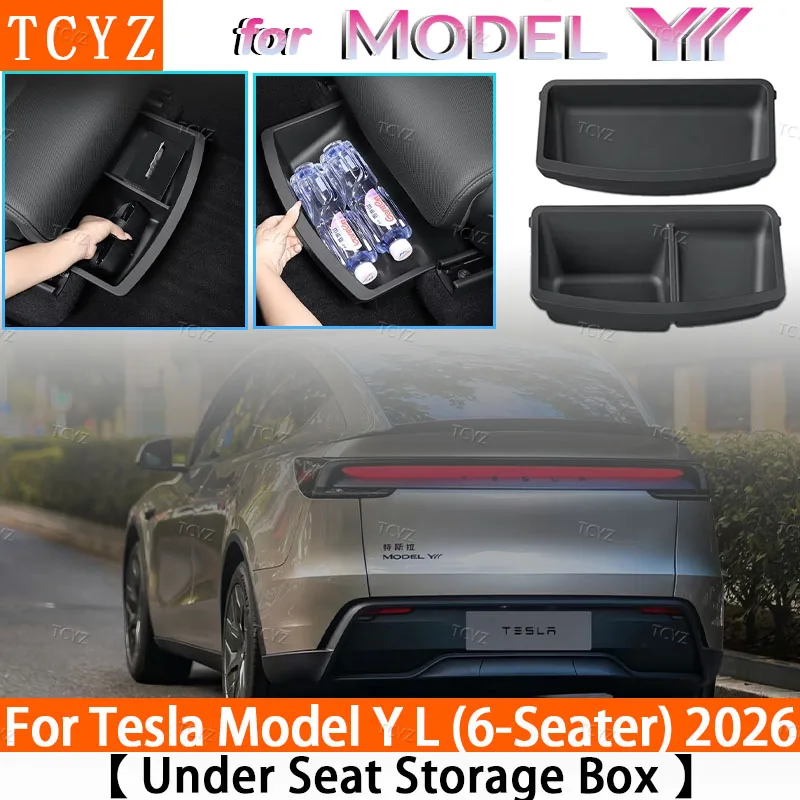 Under Seat Storage Box For Tesla 2026 Model YL 6-Seat TPE Drawer Front Rear Seat Lower Organizer Tray Car Interior Accessories
Under Seat Storage Box For Tesla 2026 Model YL 6-Seat TPE Drawer Front Rear Seat Lower Organizer Tray Car Interior Accessories