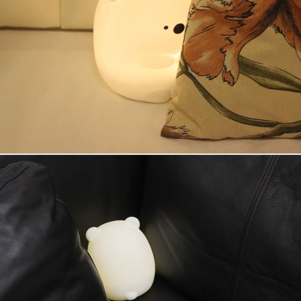 Silicone Night Light Cartoon Bear LED Lamp Eco Friendly Bedroom Pat Lights Warm Room Decorative Small
Silicone Night Light Cartoon Bear LED Lamp Eco Friendly Bedroom Pat Lights Warm Room Decorative Small