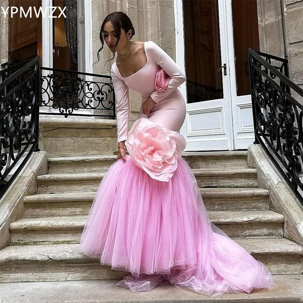 Customized Prom Gown Formal Evening Dress YPMWZX Square Collar Trumpet Floor Length Skirts Draped 3D Flower Bespoke Occasion Dre
Customized Prom Gown Formal Evening Dress YPMWZX Square Collar Trumpet Floor Length Skirts Draped 3D Flower Bespoke Occasion Dre