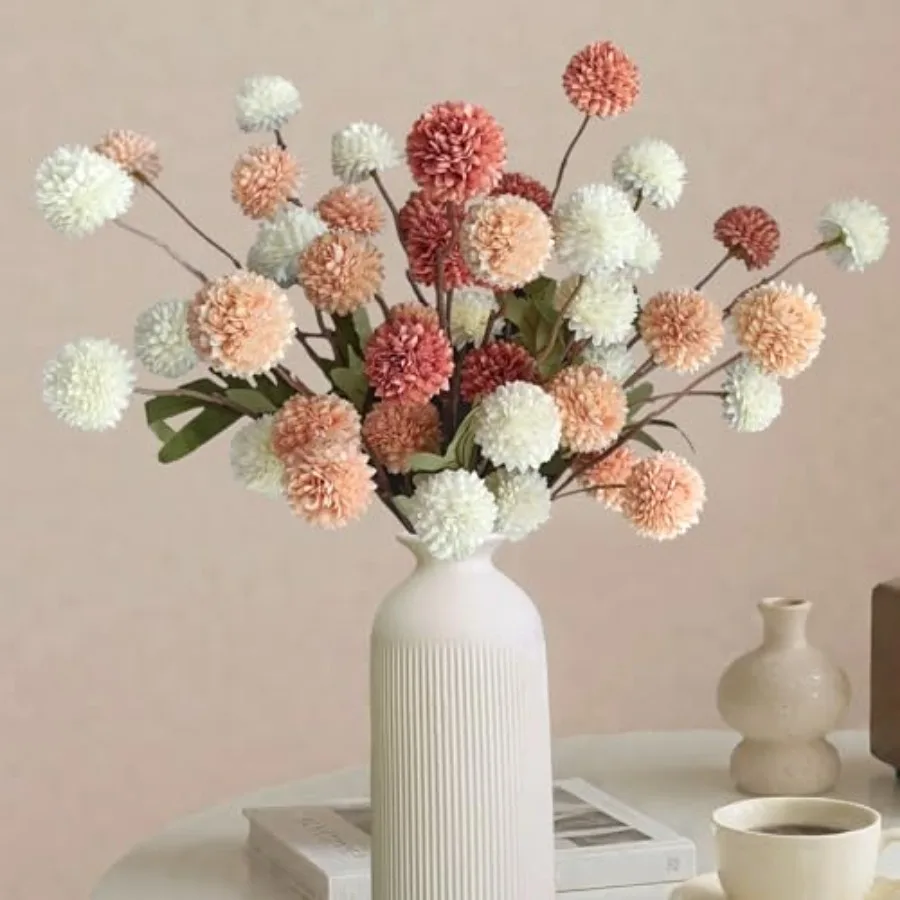 Fake Flowers, Artificial Mums With Long Stems, Faux Pompon Mums Floral Arrangement, Colors Plastic Flowers Silk Dried Flowers H
Fake Flowers, Artificial Mums With Long Stems, Faux Pompon Mums Floral Arrangement, Colors Plastic Flowers Silk Dried Flowers H