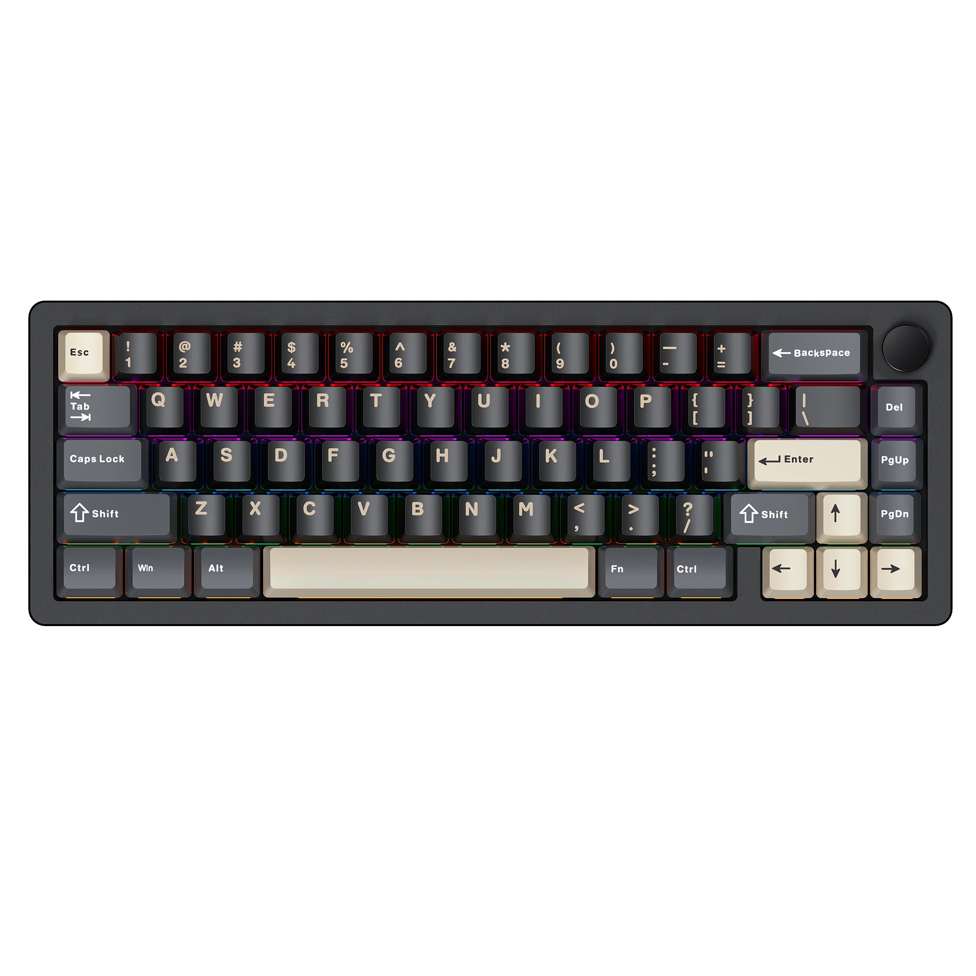 822Hot Tuotuo R65 Aluminum Wireless RGB Backlit Gaming Keyboard 65-Key Aluminum Alloy with Multimedia Keys