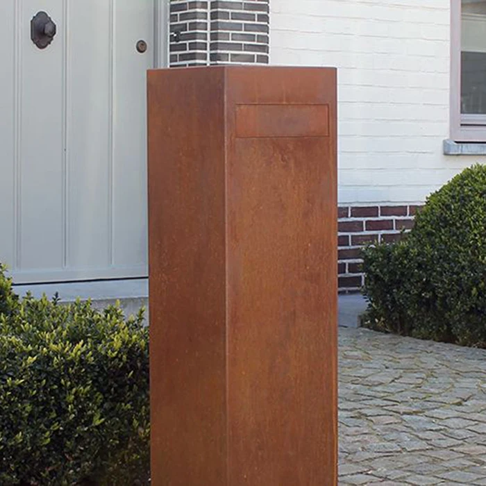 Custom Design Corten Steel Letterbox Garden Decoration Rusty Metal Mailbox Parcel Drop Letter Box for Depositing Mail
Custom Design Corten Steel Letterbox Garden Decoration Rusty Metal Mailbox Parcel Drop Letter Box for Depositing Mail