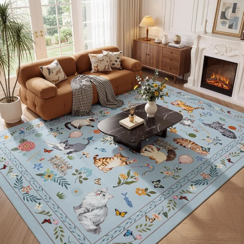 Cute Kitten Living Room Carpet Foldable Machine Washable Sofa Coffee Table Anti-slip Floor Mat Bedroom Bedside Soft Rug Alfombra
Cute Kitten Living Room Carpet Foldable Machine Washable Sofa Coffee Table Anti-slip Floor Mat Bedroom Bedside Soft Rug Alfombra