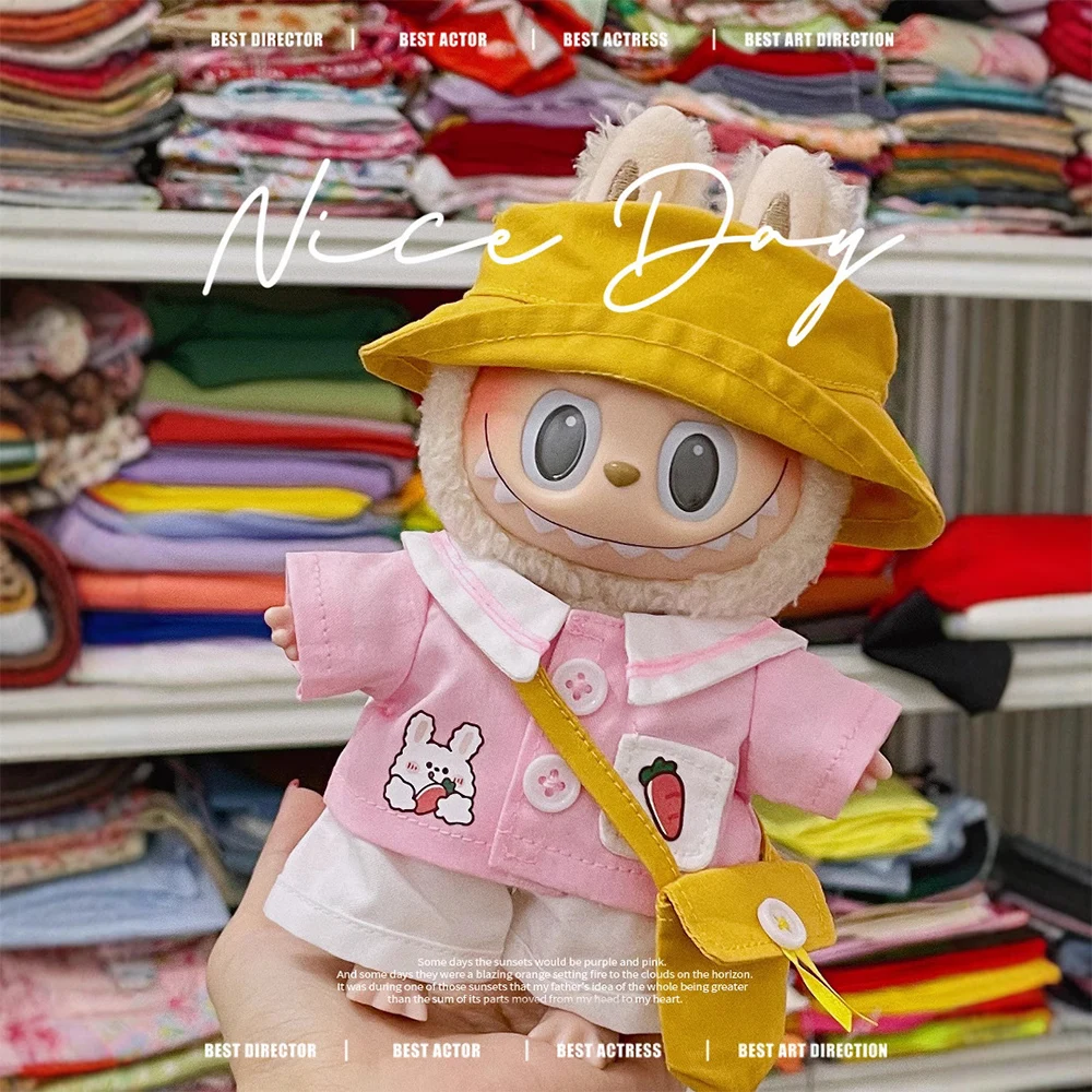 Kindergarten School Uniform Fisherman Hat Suit Doll Cute Overalls For Labubu Clothes Accessory
Kindergarten School Uniform Fisherman Hat Suit Doll Cute Overalls For Labubu Clothes Accessory