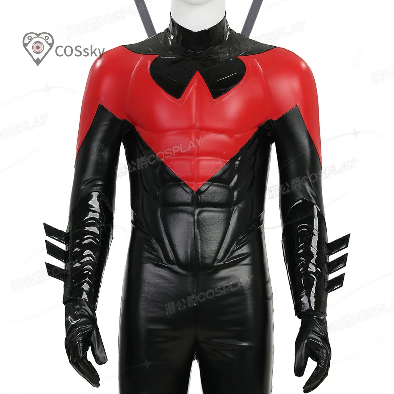 Robin Red Nightwing Cosplay Costume Dick Grayson Men fantasy high-quality jumpsuit shoes props Halloween carnival battle uniform
Robin Red Nightwing Cosplay Costume Dick Grayson Men fantasy high-quality jumpsuit shoes props Halloween carnival battle uniform