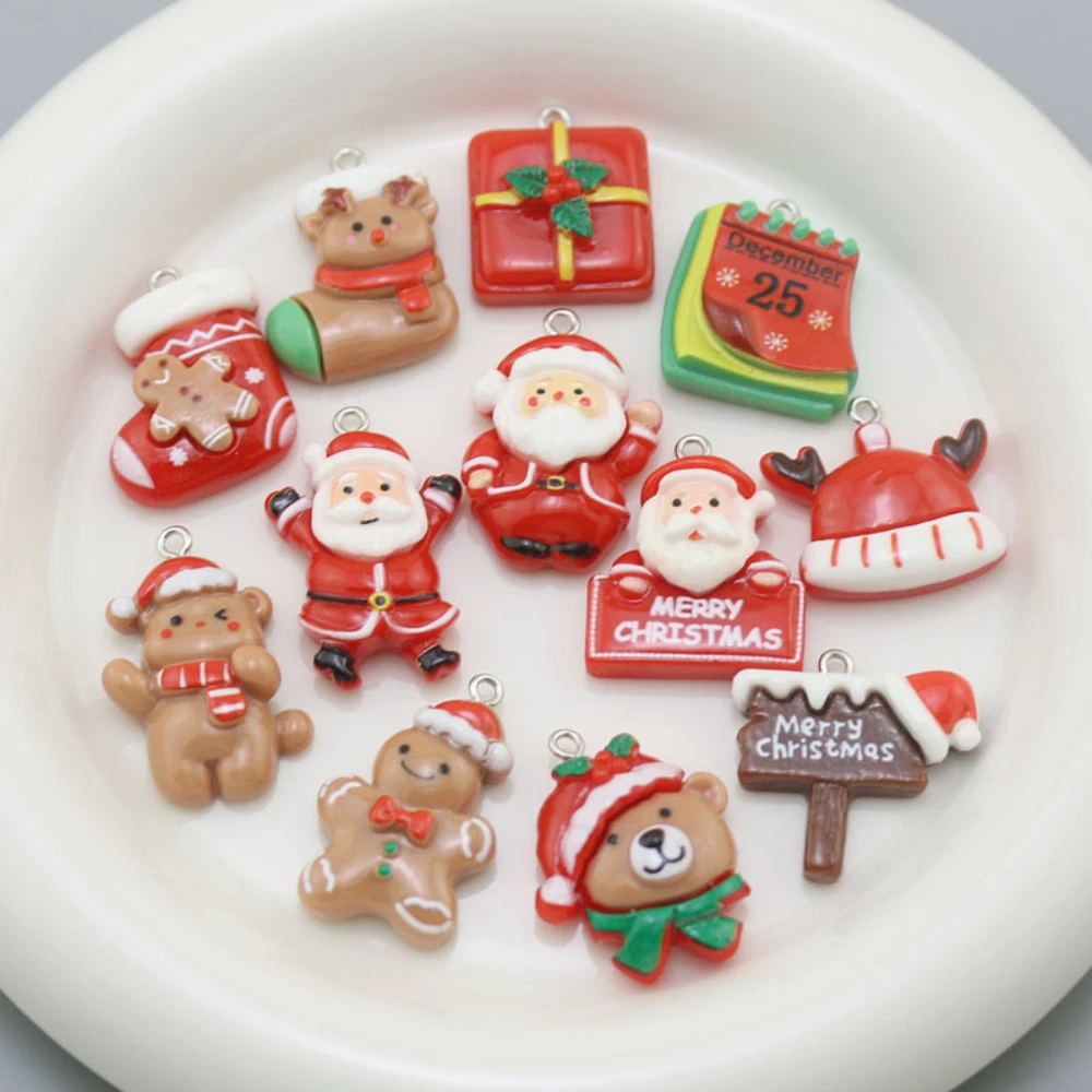 Christmas Mini Pendant Charm Series Diy Handmade Pendant Resin Christmas Tree Santa Claus Snowman Accessories
Christmas Mini Pendant Charm Series Diy Handmade Pendant Resin Christmas Tree Santa Claus Snowman Accessories