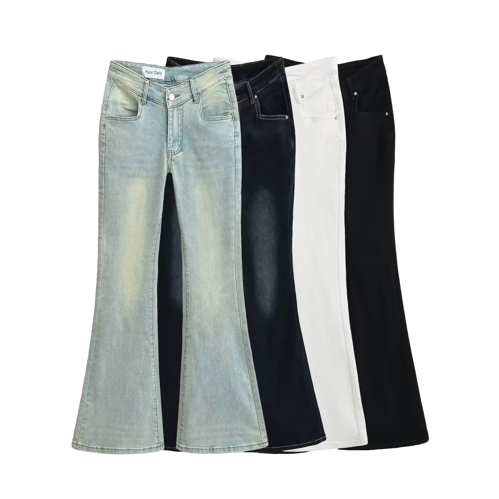 Sexy High Waist Flared Jeans V-Shape Waist Show Figure Belly Button Casual Long Pants Retro Style Ladies Loose Fit Jeans
Sexy High Waist Flared Jeans V-Shape Waist Show Figure Belly Button Casual Long Pants Retro Style Ladies Loose Fit Jeans