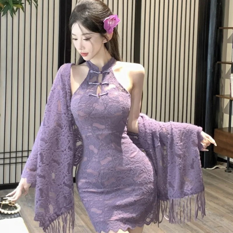 Осень-зима, новый китайский Sle Faion, фиолетовая кружевная пуговица, подвесная накидка для тела Dr, шиловый комплект с кисточками, модная женская одежда
Осень-зима, новый китайский Sle Faion, фиолетовая кружевная пуговица, подвесная накидка для тела Dr, шиловый комплект с кисточками, модная женская одежда