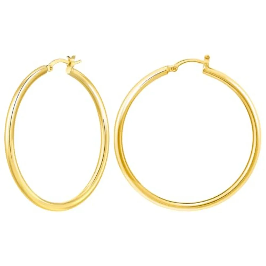 IDJEOABL 3mm Thick Gold Hoop Earrings 14k Gold Plated Chunky Large Big Hoops for Women Non Tarnish Lightweight Hollow Hoop Earr
IDJEOABL 3mm Thick Gold Hoop Earrings 14k Gold Plated Chunky Large Big Hoops for Women Non Tarnish Lightweight Hollow Hoop Earr