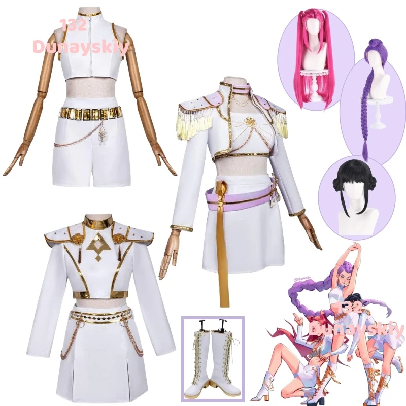 Kpop Demon Hunters аниме Zoey Rumi Mira Huntrix белая униформа парик идол сексуальное мини-платье Disfraz Adulto детские наряды Хэллоуин
Kpop Demon Hunters аниме Zoey Rumi Mira Huntrix белая униформа парик идол сексуальное мини-платье Disfraz Adulto детские наряды Хэллоуин