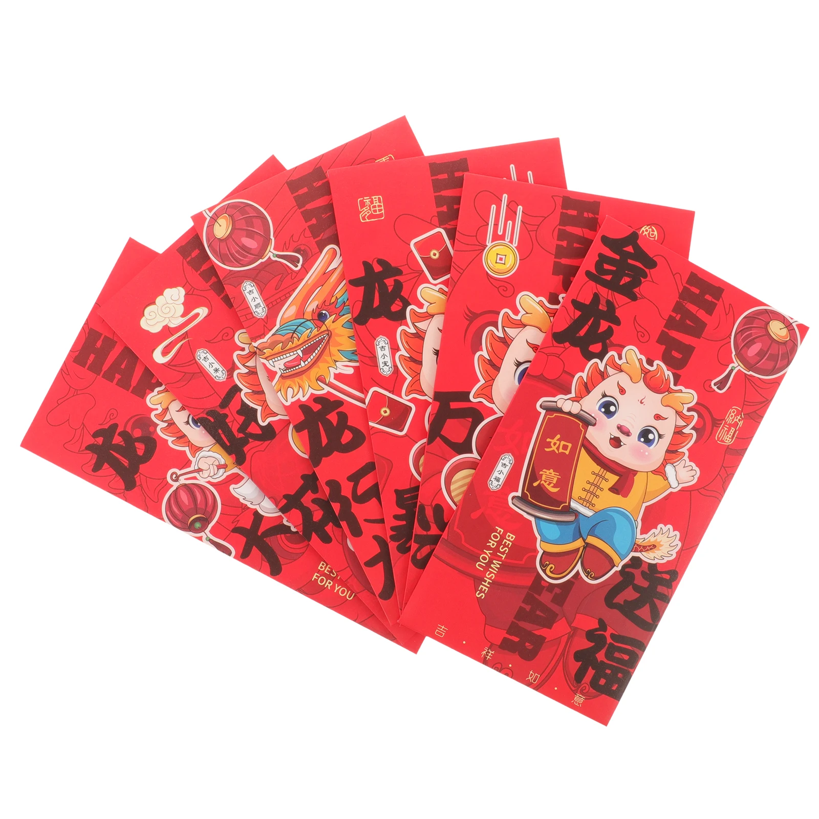6 Pcs Lai Feng Golden Dragon Gift Red Packet Decoration Paper Year of The Envelopes
6 Pcs Lai Feng Golden Dragon Gift Red Packet Decoration Paper Year of The Envelopes